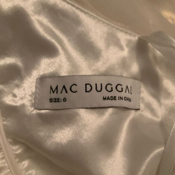 NWT Mac Duggal ROSETTE ONE SHOULDER TEA LENGTH DRESS - Picture 12 of 14